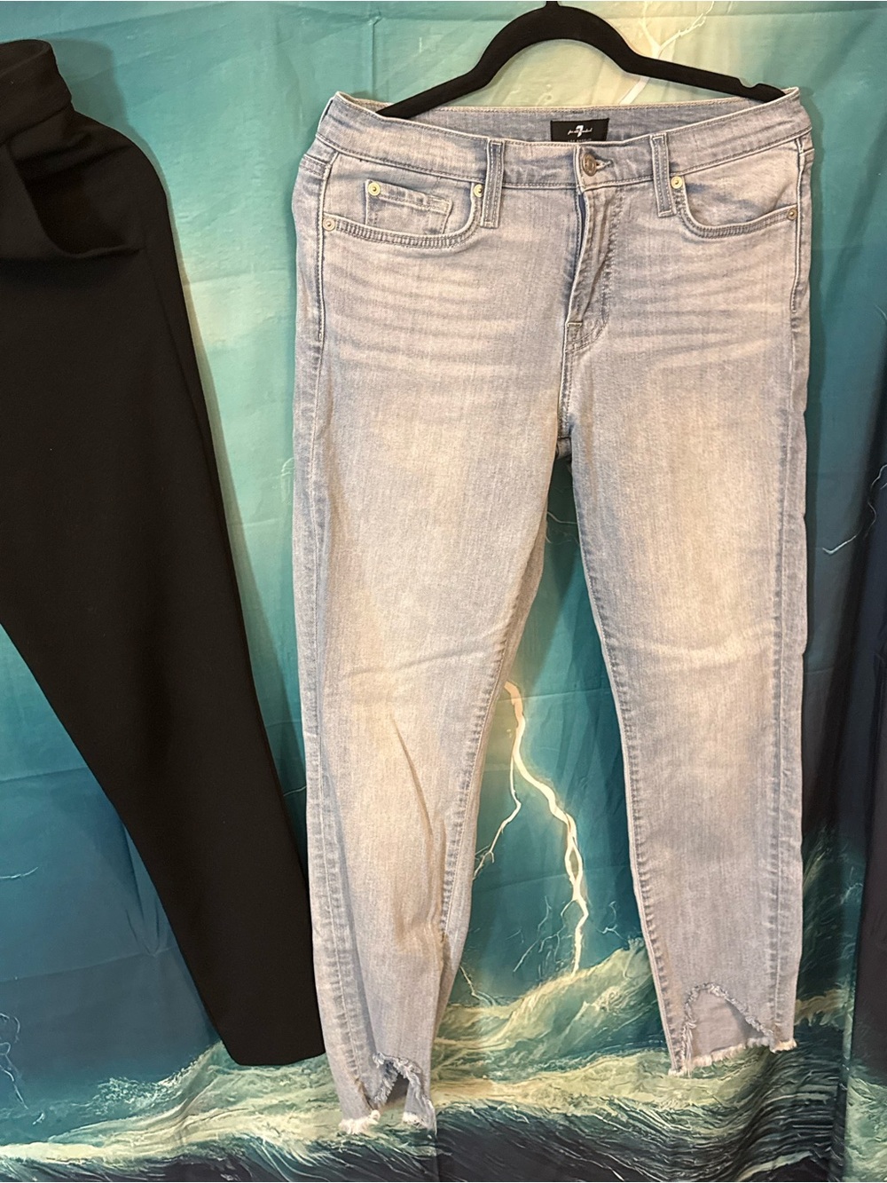 rag & bone Light Blue Cropped Ankle Jeans